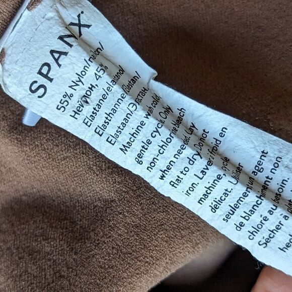 SPANX Power Series Mid Thigh Shaping Shorts Shapewear Sz M Chestnut 2745 - Picture 11 of 14